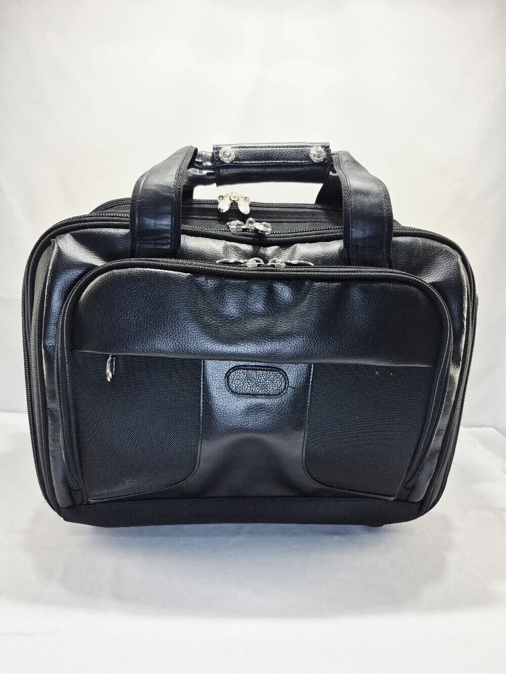 McKlein USA Chicago 15.6' Leather Patented Detachable Wheeled Overnight Luggage